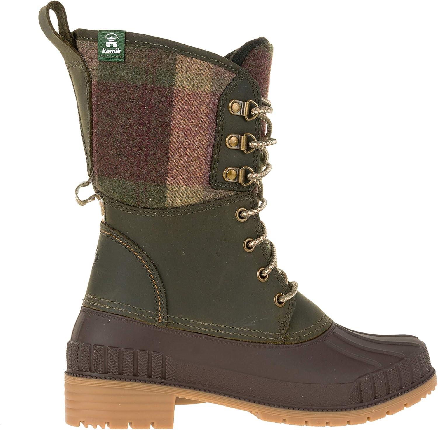 imageKamik Seinna 2 Snow Boots for Women Seamsealed Waterproof HEATMX Thermal Insulation Removable EVA InsoleGreen Khaki Khaki