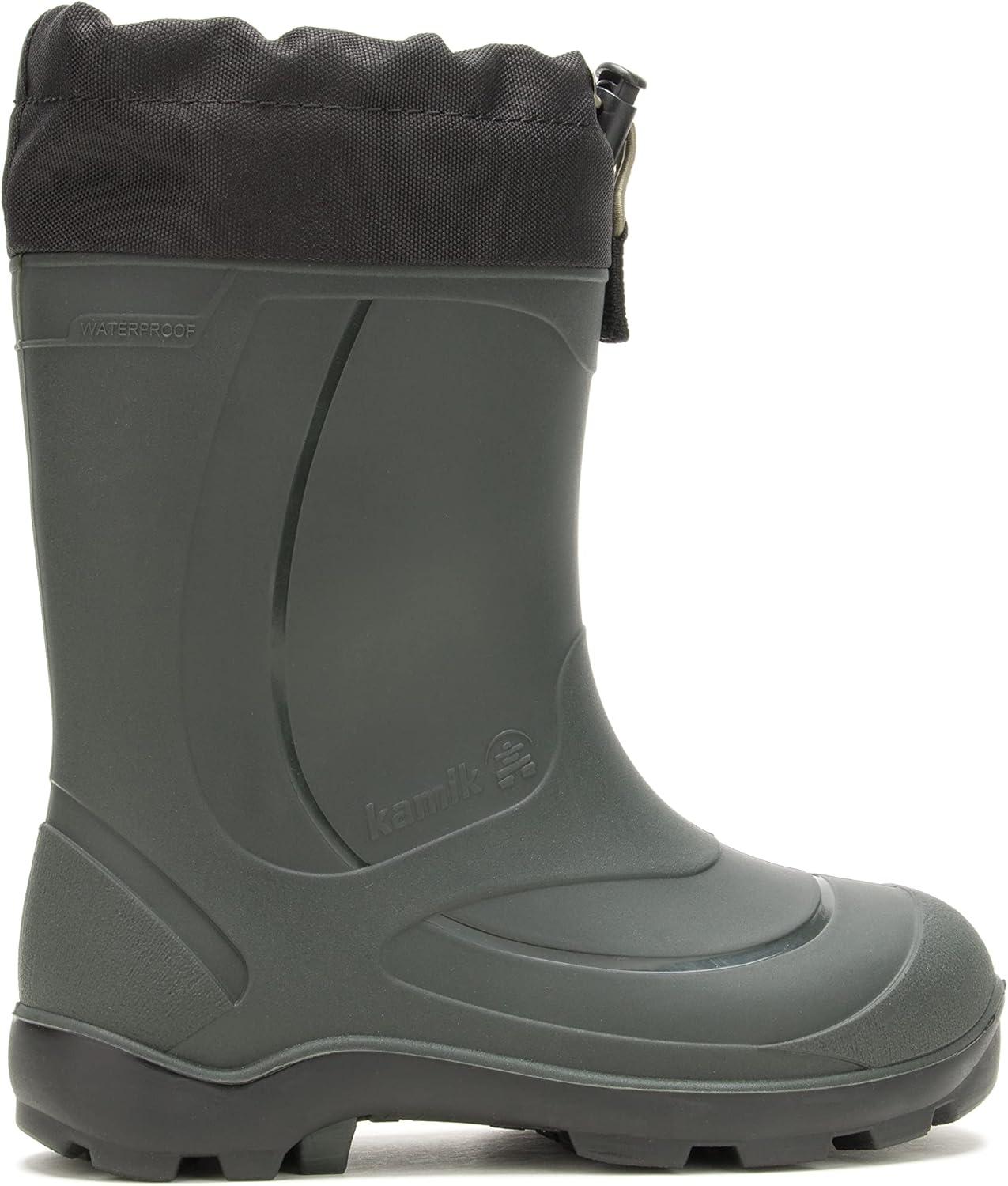 imageKamik Snobuster 1 Kids Snow Boots Waterproof Thermal Liner ampamp Adjustable Snow CollarKhaki