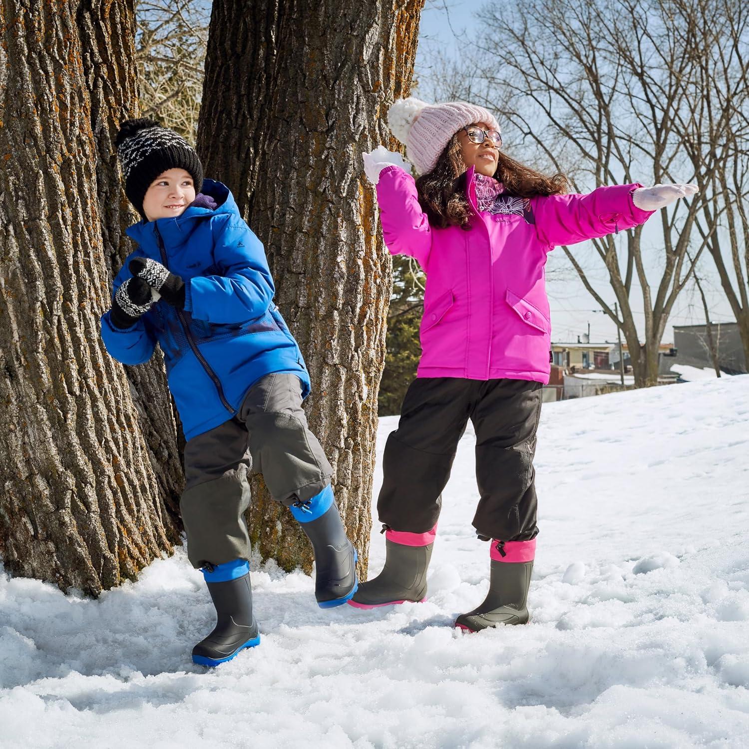 imageKamik Snobuster 1 Kids Snow Boots Waterproof Thermal Liner ampamp Adjustable Snow CollarNavy