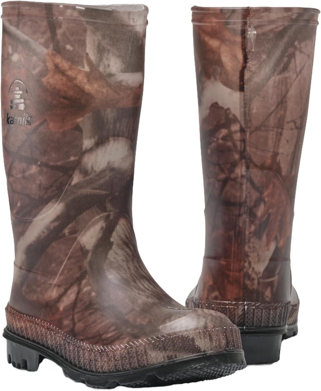imageKamik Stomp Rain Boot for Kids Waterproof and Warm Felt FootbedCamouflage