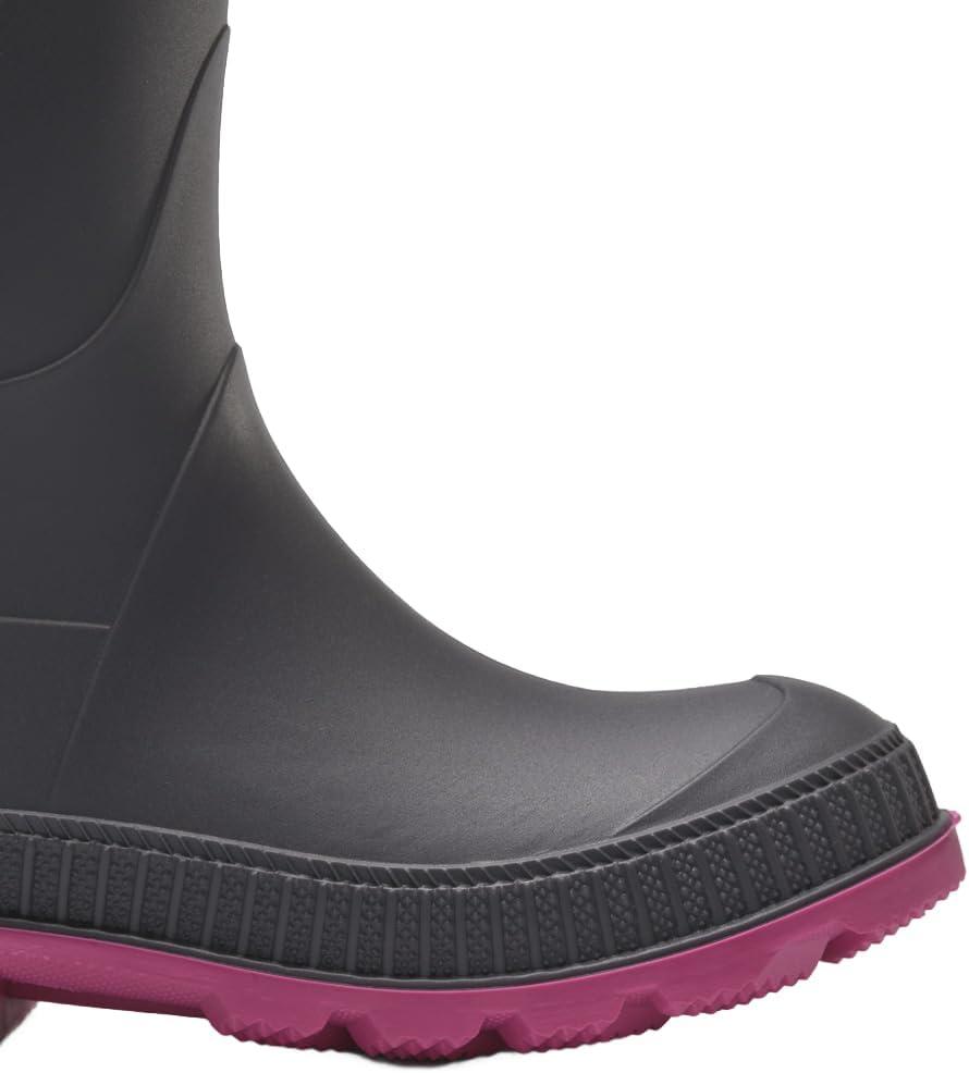 imageKamik Stomp Rain Boot for Kids Waterproof and Warm Felt FootbedCharcoalMagenta