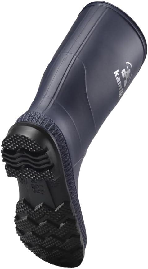 imageKamik Stomp Rain Boot for Kids Waterproof and Warm Felt FootbedNavyBlack