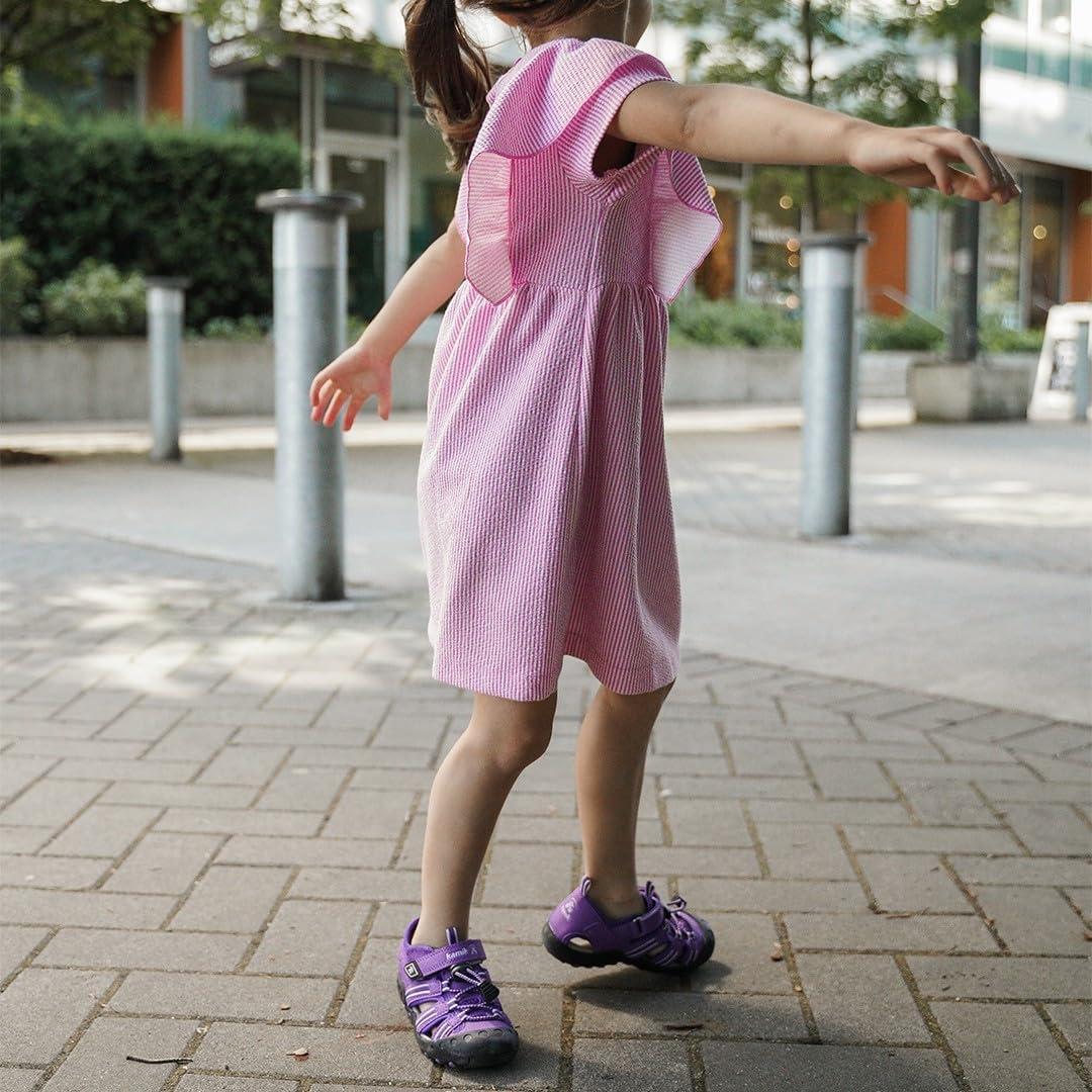 imageKamik UnisexChild Crab Sport SandalGreyPink