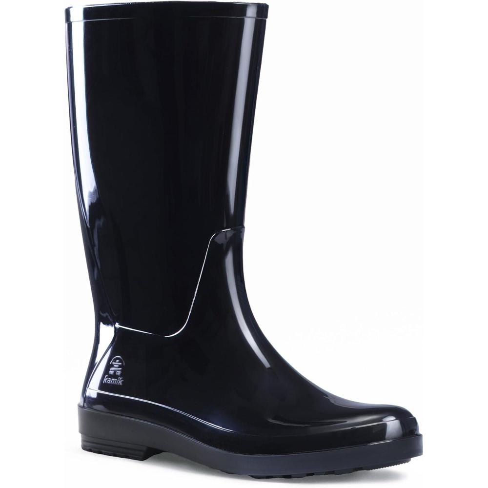 imageKamik Heidi2 Rain Boot Waterproof Rain Boots Cushy Comfort in Wellies EcoFriendly Recyclable Garden FootwearNew Black