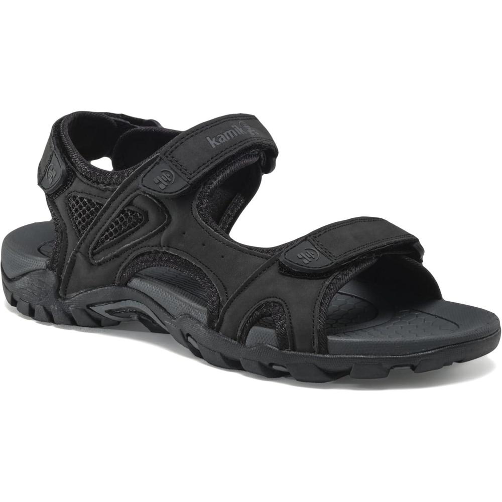 imageKamik Mens Ankle Strap SandalsBlack