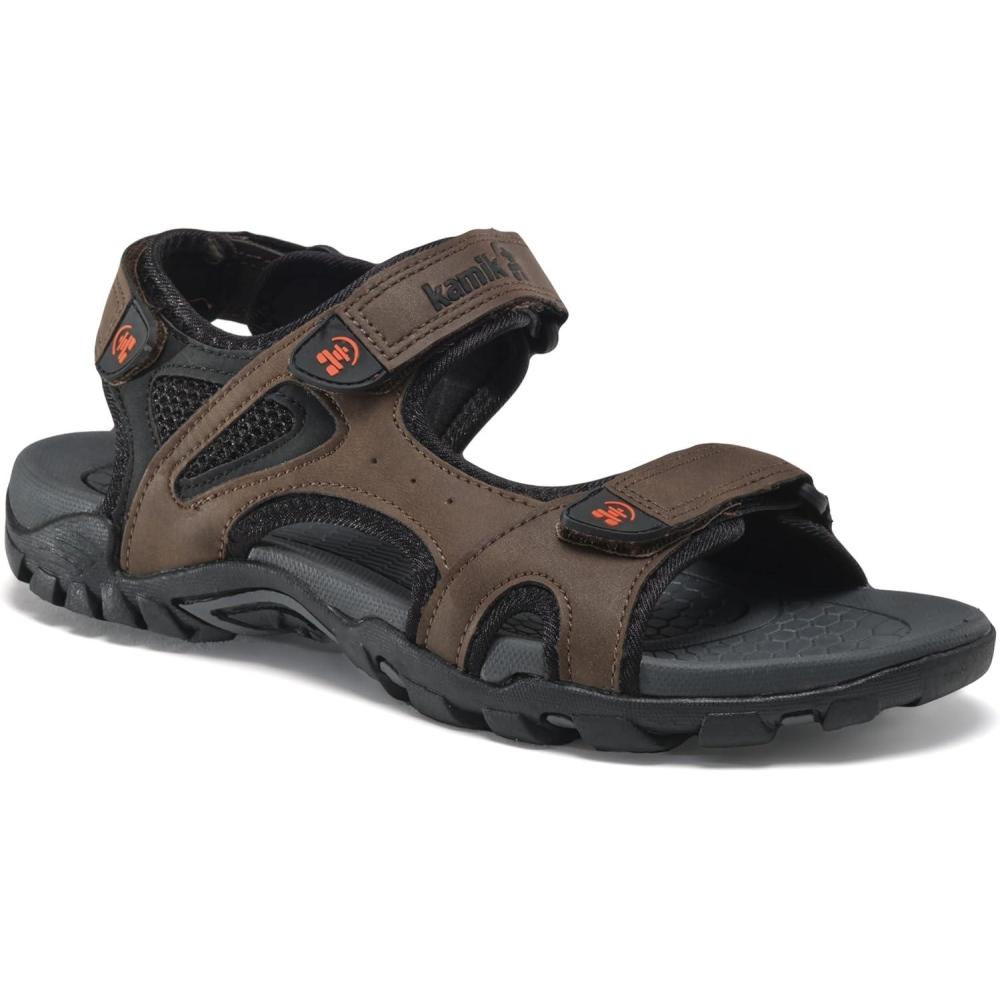 imageKamik Mens Ankle Strap SandalsBrown