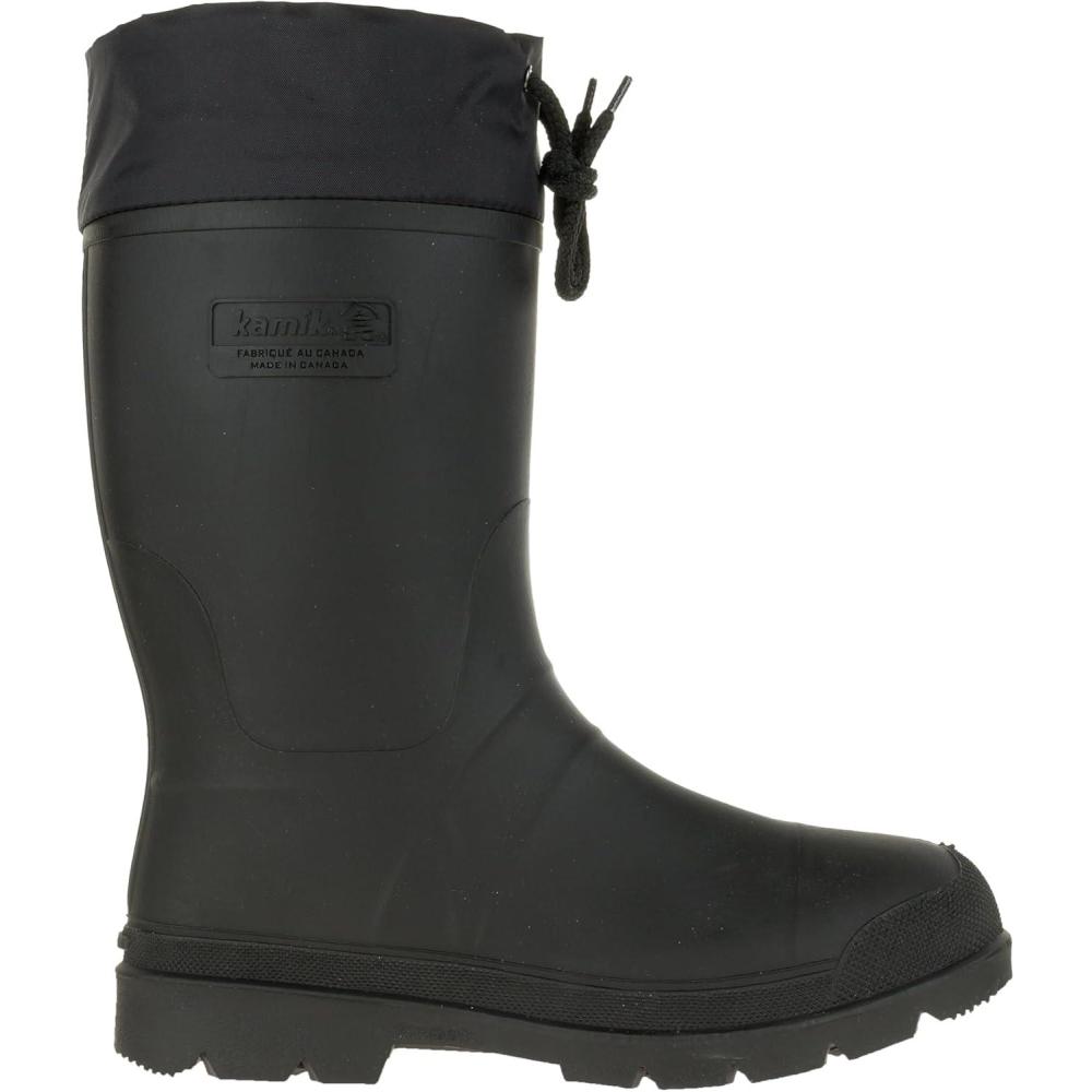 imageKamik Mens Forester Insulated Rubber Winter Boots Waterproof Removable Liner Oil ampamp Acid Resistant OutsoleBlack
