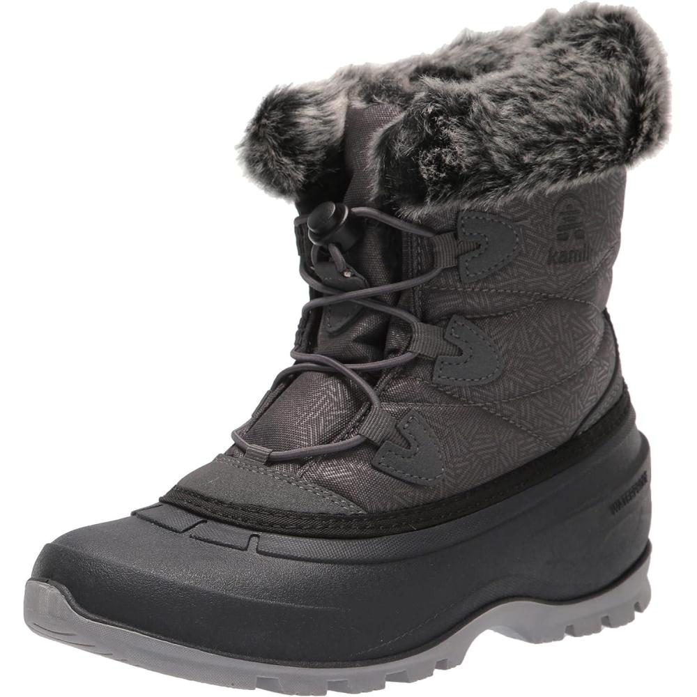 imageKamik Momentum L2 Snow Boots for Women Insulated  Thermal Winter Boots for WomenCharcoal