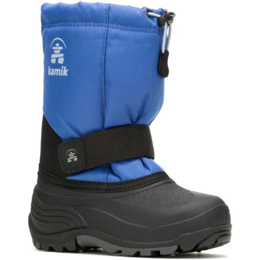 imageKamik Rocket Insulated Snow Boots  Waterproof Upper for Kids Snow Boots  Adjustable Collar ampamp Lace LockMid Blue