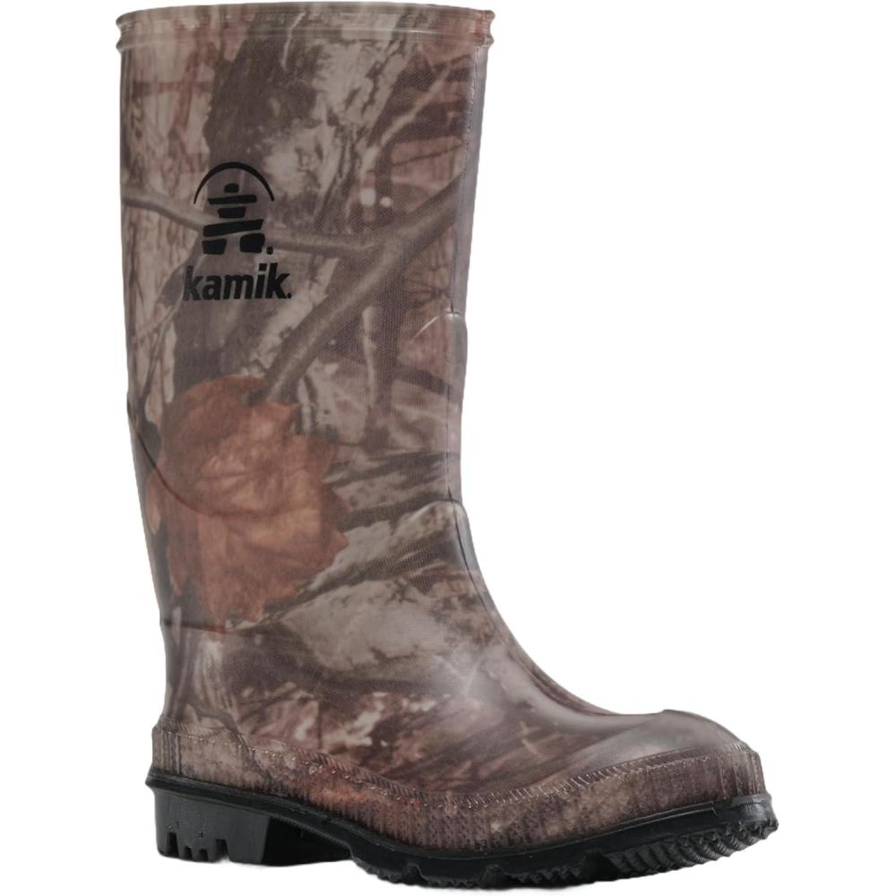 imageKamik Stomp Rain Boot for Kids Waterproof and Warm Felt FootbedCamouflage