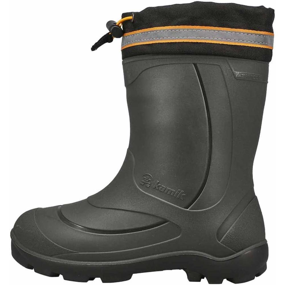 imageKamik UnisexChild Snobuster 3 Warm Waterproof Winter Boots SnowBlack Orange Khaki