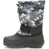 Kamik Rocket Insulated Snow Boots – Waterproof Upper for Kids Snow Boots – Adjustable Collar & Lace Lock(Black/Charcoal)