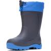 Kamik Snobuster 1 Kids’ Snow Boots, Waterproof, Thermal Liner & Adjustable Snow Collar(Blue)