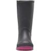 Kamik Stomp Rain Boot for Kids – Waterproof and Warm Felt Footbed(Charcoal/Magenta)