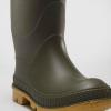 Kamik Stomp Rain Boot for Kids – Waterproof and Warm Felt Footbed(Olive)