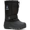 imageKamik Rocket Insulated Snow Boots  Waterproof Upper for Kids Snow Boots  Adjustable Collar ampamp Lace LockBlack