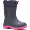 Kamik Snobuster 1 Kids’ Snow Boots, Waterproof, Thermal Liner & Adjustable Snow Collar(Navy/Magenta)