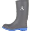 Kamik Stomp Rain Boot for Kids – Waterproof and Warm Felt Footbed(Charcoal/Blue)