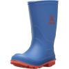 Kamik Stomp Rain Boot for Kids – Waterproof and Warm Felt Footbed(Strong Blue/Orange)